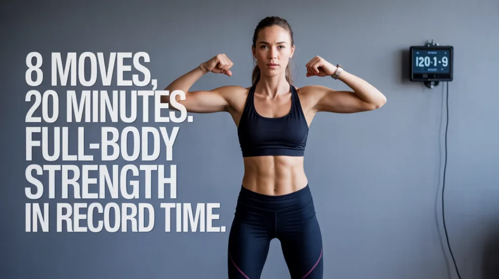 8 moves, 20 minutes. Full-body strength in record time.