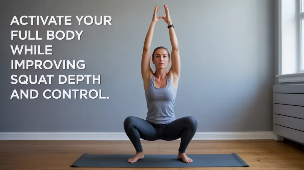Activate your full body while improving squat depth and control.