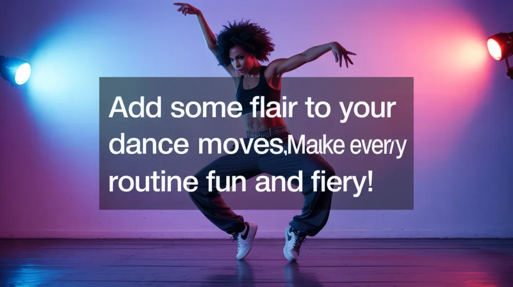 Add some flair to your dance moves. Make every routine fun and fiery!