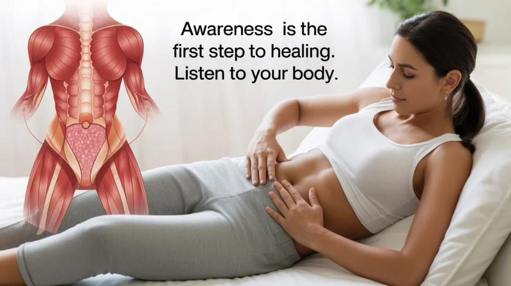 Awareness is the first step to healing. Listen to your body.