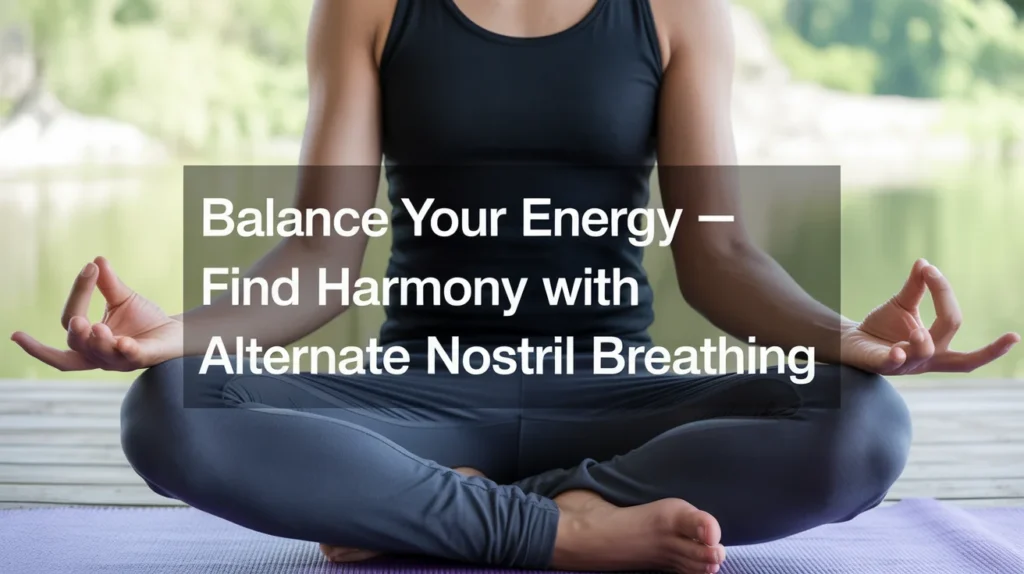 Balance Your Energy – Find Harmony with Alternate Nostril Breathing.