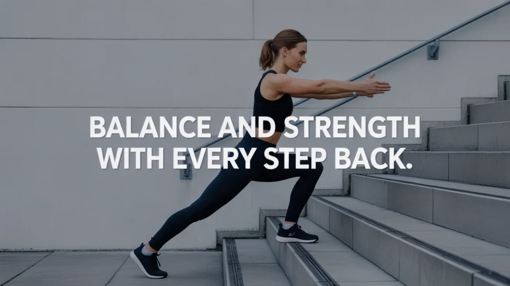 Balance and strength with every step back.