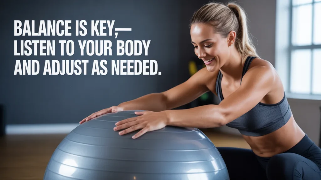 Balance is key—listen to your body and adjust as needed.