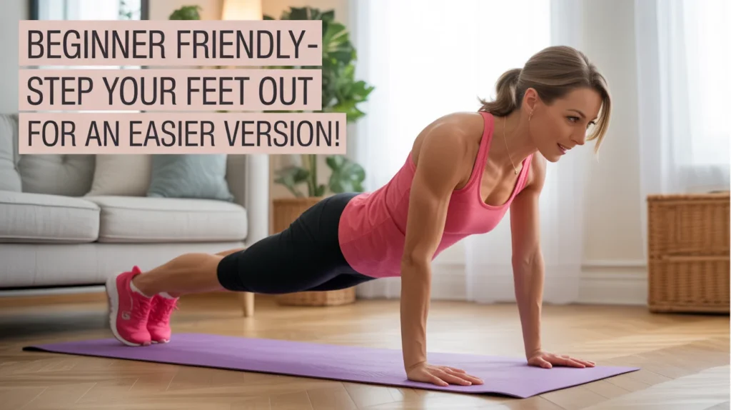 Beginner Friendly – Step Your Feet Out for an Easier Version!