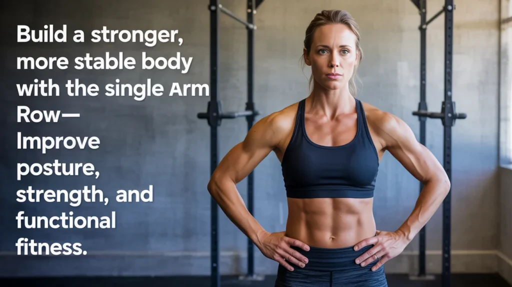 Build a stronger, more stable body with the Single Arm Row—improve posture, strength, and functional fitness.