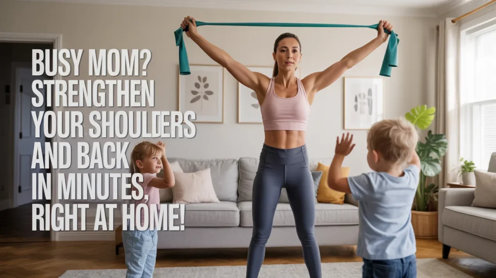 Busy mom Strengthen your shoulders and back in minutes, right at home!