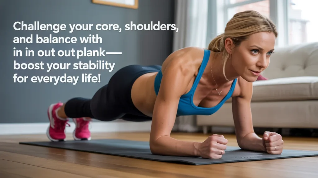 Challenge your core, shoulders, and balance with the In In Out Out Plank—boost your stability for everyday life!