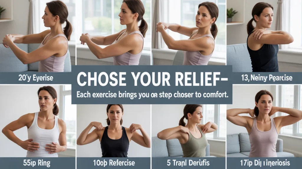 Choose your relief—each exercise brings you one step closer to comfort.
