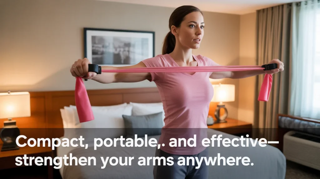 Compact, portable, and effective—strengthen your arms anywhere.