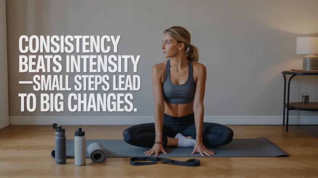 Consistency beats intensity—small steps lead to big changes.