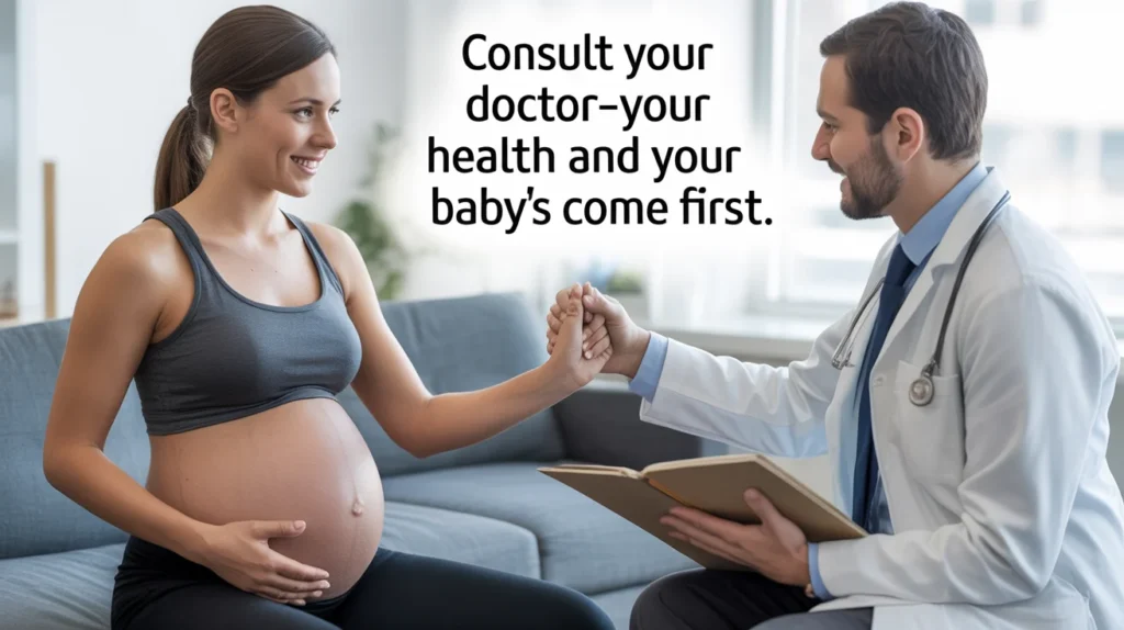 Consult your doctor—your health and your baby’s come first./