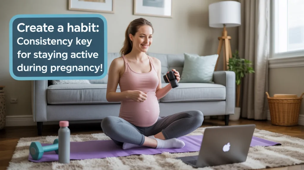 Create a Habit Consistency is Key for Staying Active During Pregnancy!
