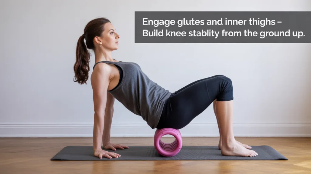 Engage Glutes and Inner Thighs – Build Knee Stability from the Ground Up.