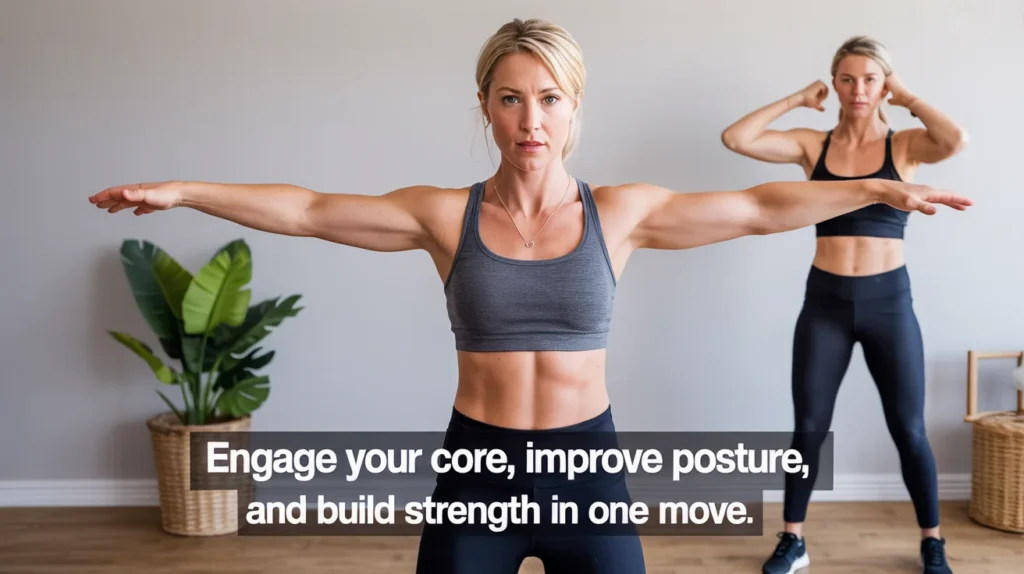 Engage your core, improve posture, and build strength in one move.