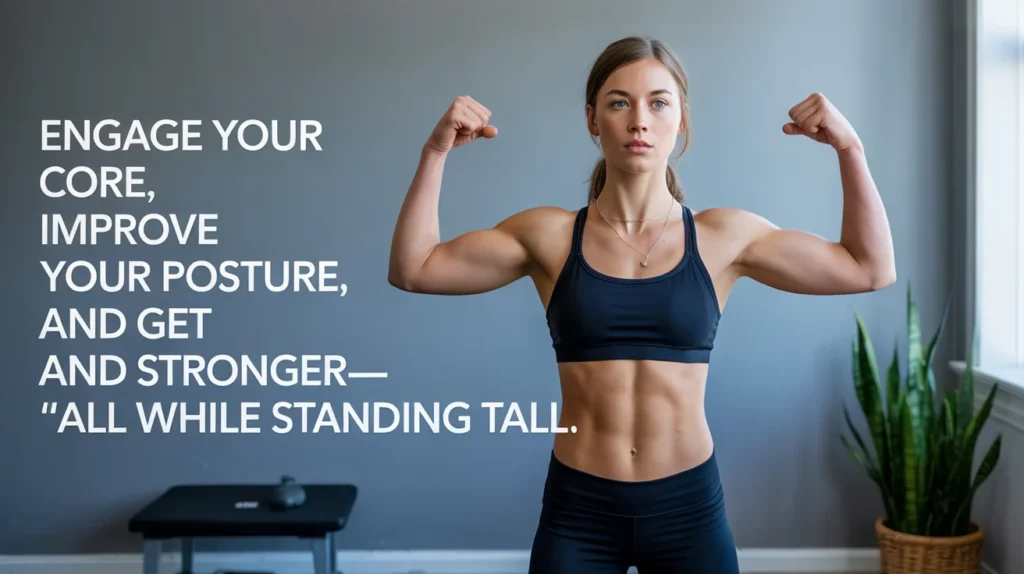 Engage your core, improve your posture, and get stronger—all while standing tall.