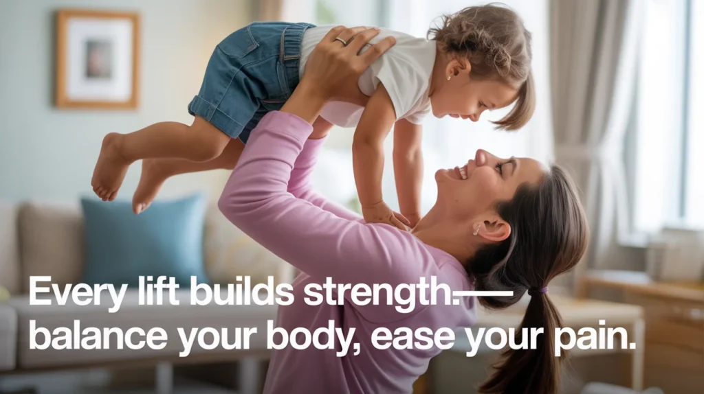 Every lift builds strength—balance your body, ease your pain.