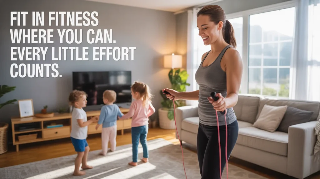 Fit in fitness where you can. Every little effort counts.