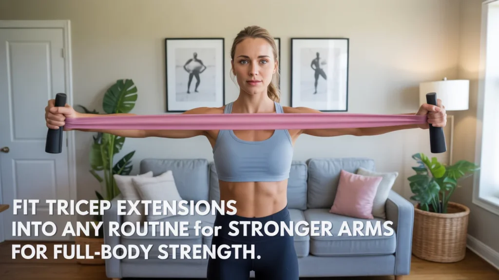 Fit tricep extensions into any routine for stronger arms and full-body strength.
