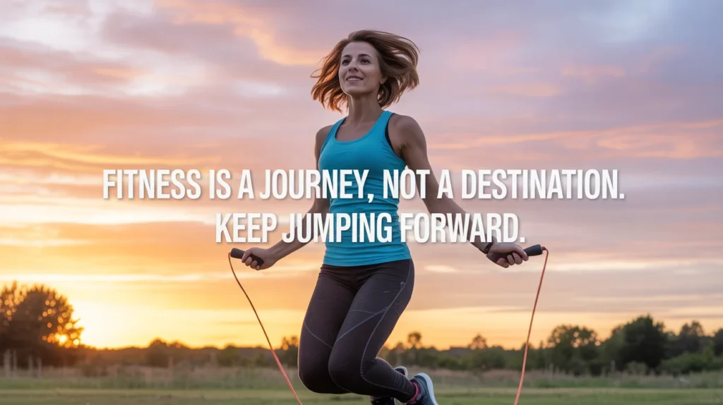 Fitness is a journey, not a destination. Keep jumping forward.