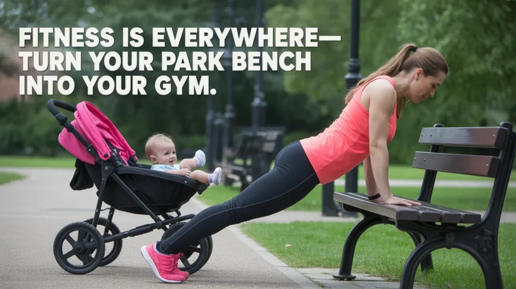 Fitness is everywhere—turn your park bench into your gym.
