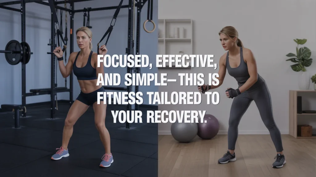 Focused, effective, and simple—this is fitness tailored to your recovery.