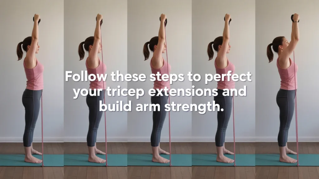 Follow these steps to perfect your tricep extensions and build arm strength.