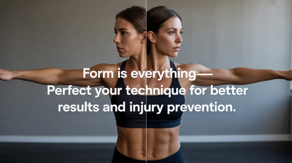 Form is everything—perfect your technique for better results and injury prevention.