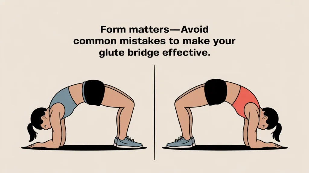 Form matters—avoid common mistakes to make your glute bridge more effective