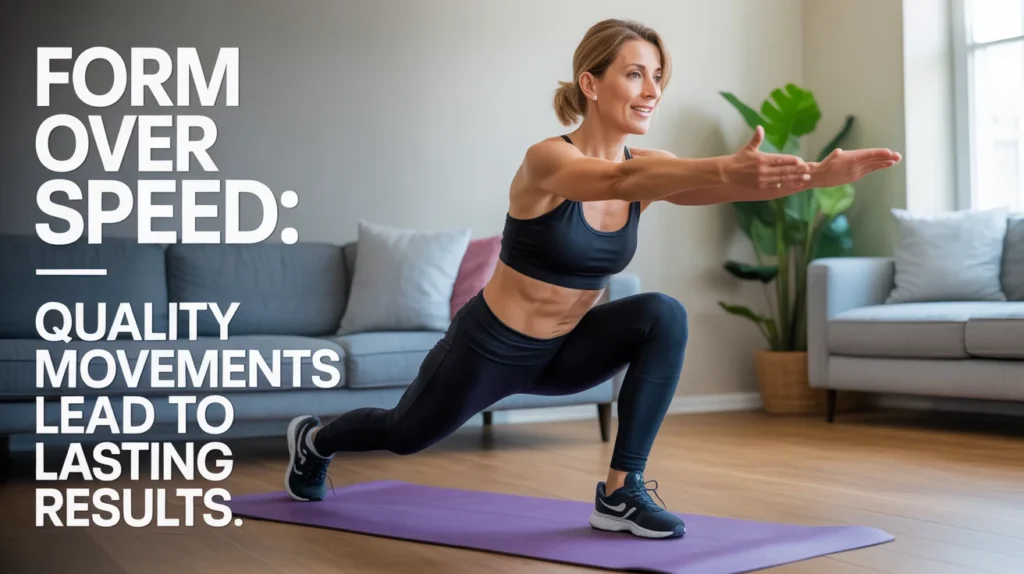 Form over speed—quality movements lead to lasting results.
