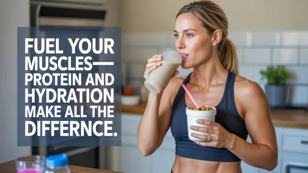 Fuel your muscles—protein and hydration make all the difference.