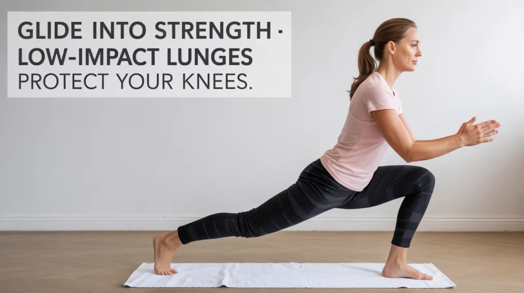 Glide Into Strength – Low-Impact Lunges Protect Your Knees.