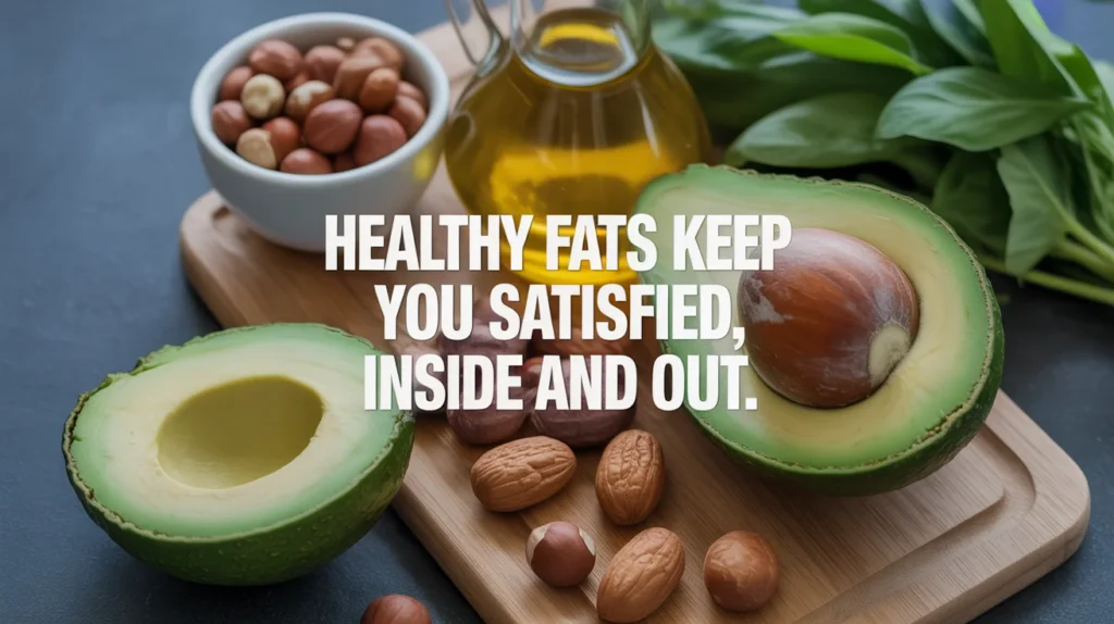 Healthy fats keep you satisfied, inside and out.