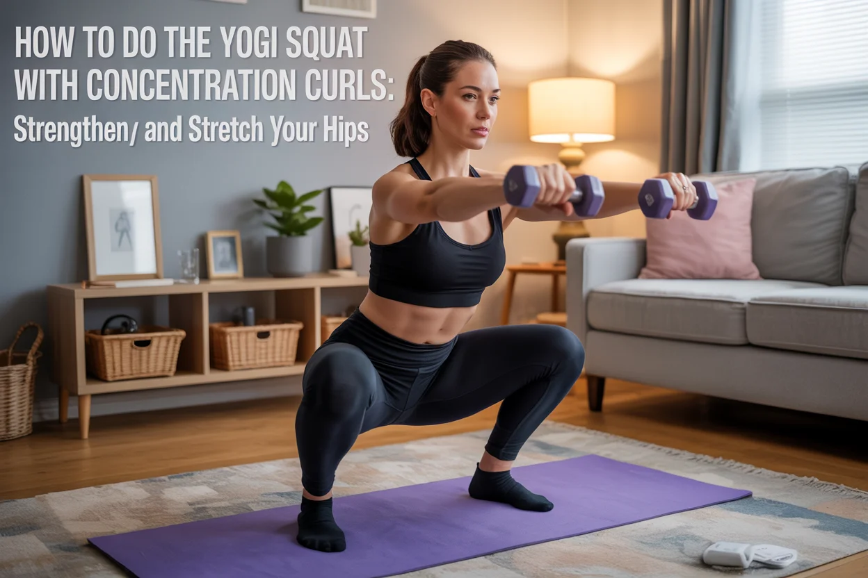 How to Do the Yogi Squat with Concentration Curls Strengthen Your Arms and Stretch Your Hips