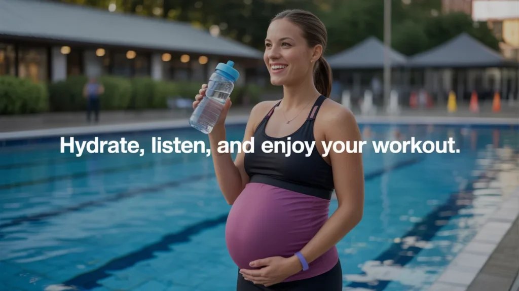 Hydrate, listen, and enjoy your workout.