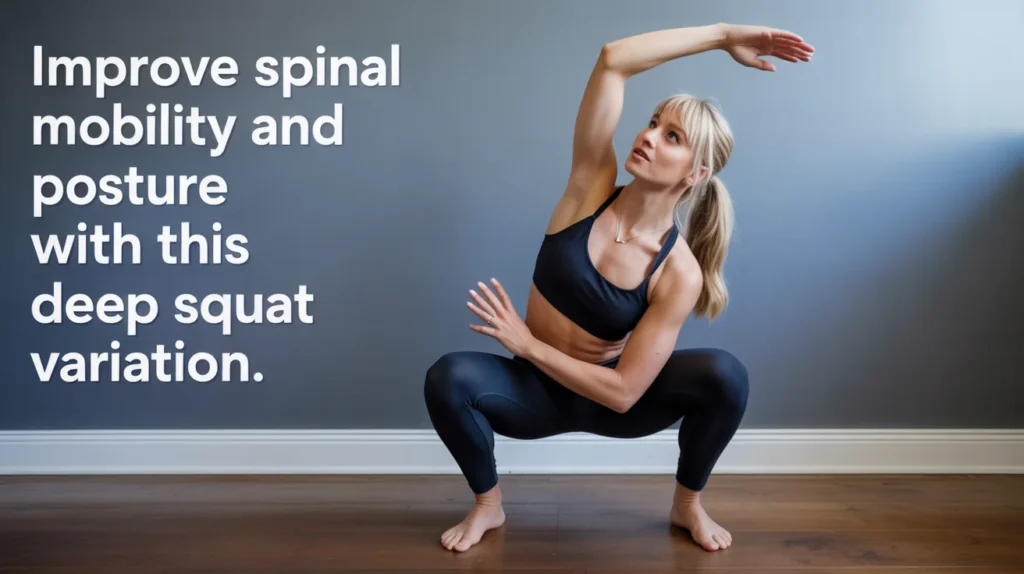 Improve spinal mobility and posture with this deep squat variation.