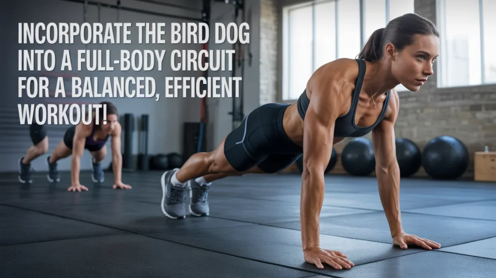 Incorporate the Bird Dog into a full-body circuit for a balanced, efficient workout!