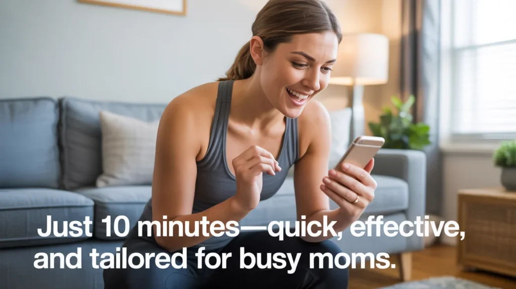 Just 10 minutes—quick, effective, and tailored for busy moms.