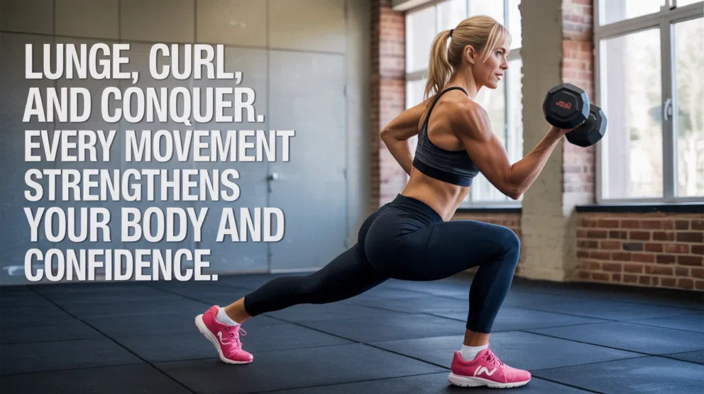 Lunge, curl, and conquer. Every movement strengthens your body and confidence.