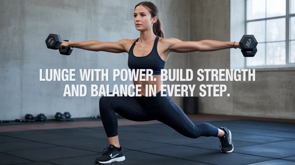 Lunge with power. Build strength and balance in every step.”