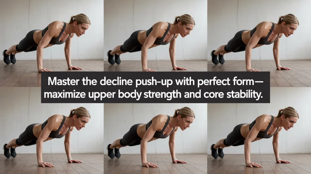 Master the Decline Push-Up with perfect form—maximize upper body strength and core stability.
