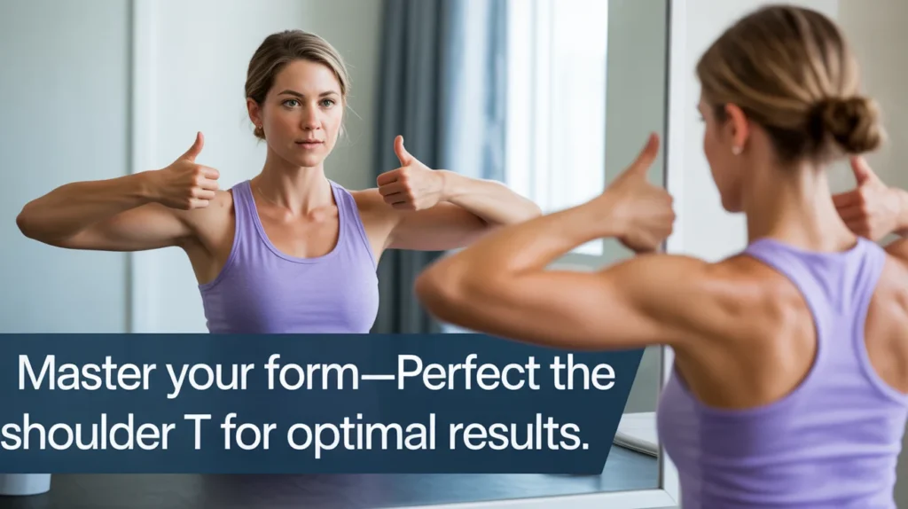 Master your form—perfect the Shoulder T for optimal results.
