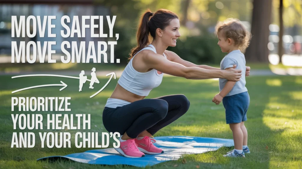 Move safely, move smart. Prioritize your health and your child’s.