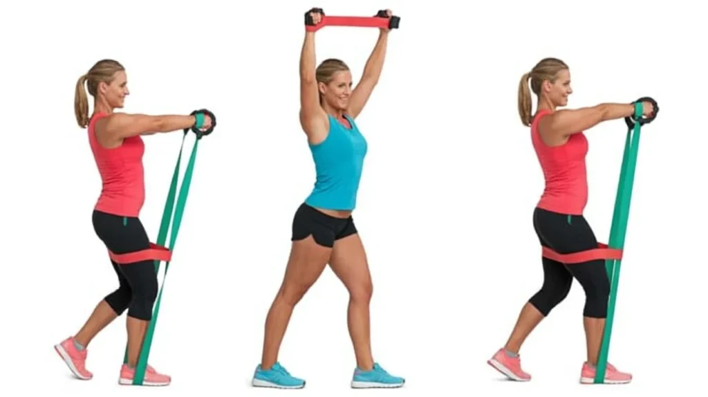 Pair your tricep extensions with other resistance band exercises for a complete arm workout.