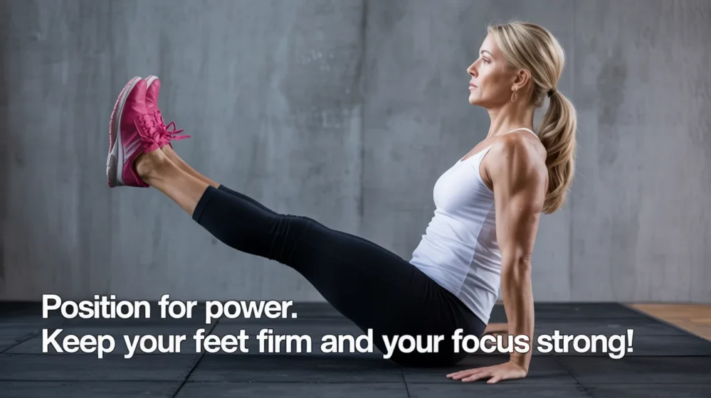 Position for Power. Keep Your Feet Firm and Your Focus Strong!.