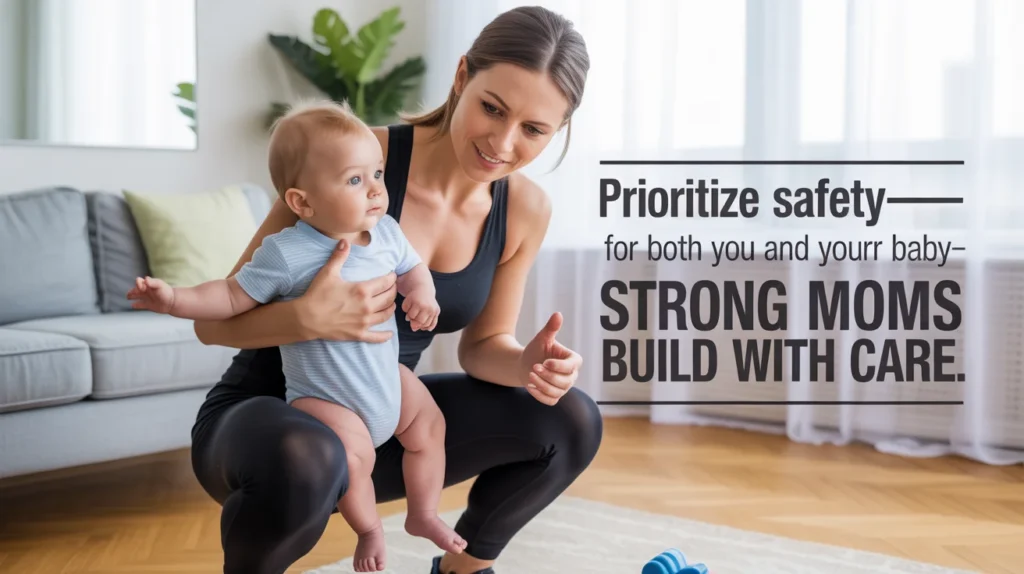Prioritize safety—for both you and your baby—strong moms build with care.