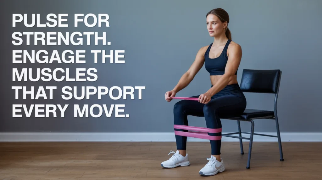 Pulse for strength. Engage the muscles that support every move.
