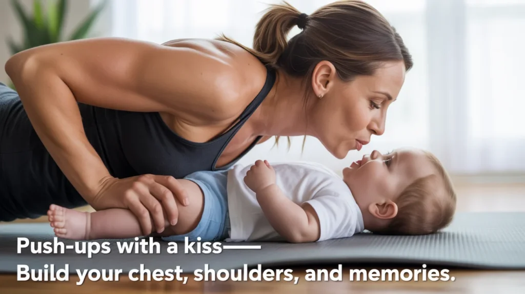 Push-ups with a kiss—build your chest, shoulders, and memories.