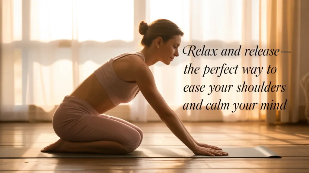 Relax and release—the perfect way to ease your shoulders and calm your mind.