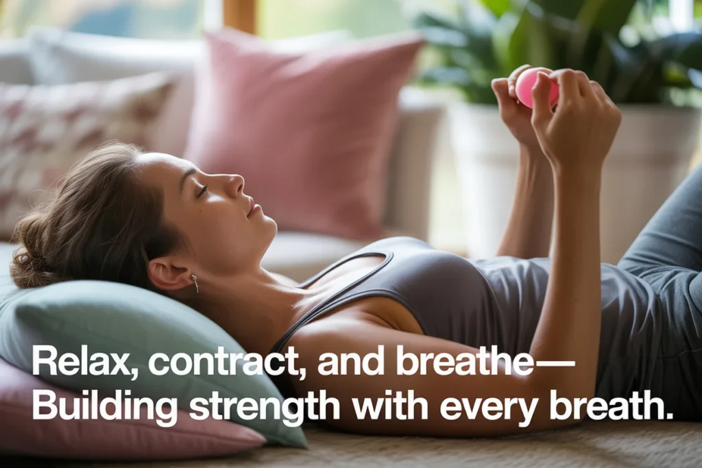Relax, contract, and breathe—building strength with every breath.
