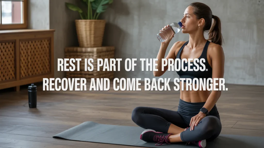 Rest is part of the process. Recover and come back stronger.”